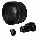 Metal 2x Telephoto Lens Teleconverter for Nikon D3200 D3100 D5100 Black