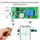 DC 5V WiFi Switch Module Jog Self-locking Relay Module with Remote Control