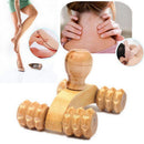 Handheld Wooden Roller Massager Reflexology Hand Foot Back Body Therapy  Z