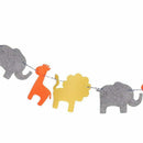 Cute felt banner garland lion elephant giraffe decoration for the child's b