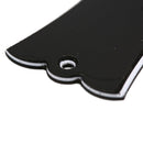 2 Holes Bell-shaped PVC Truss Rod Cover Plate Scroll Plate for Guitar BlackZ.AU