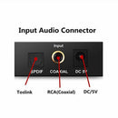 Digital to Analog Audio Converter Amplifier Decoder Optical Fiber Coaxial S