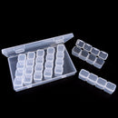 28-Slots Adjustable Storage Nail art Box Plastic Case Organizer Jewelry BeadA Gw