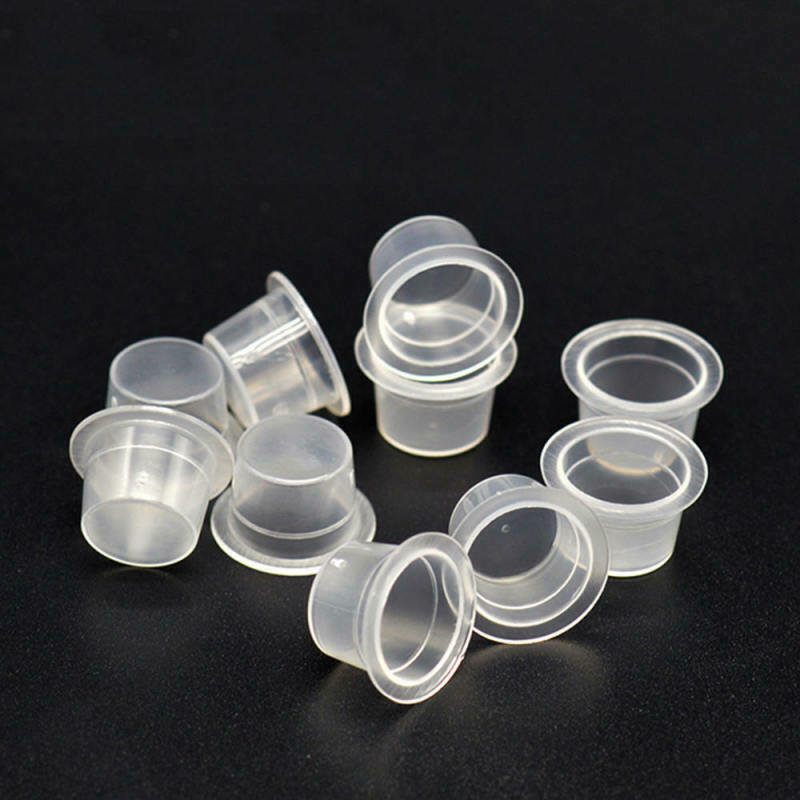 Professional 1000X Small Tattoo Machine Pigment Ink Cups Cap Holder Supply Set