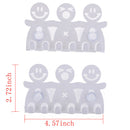 2 Pcs Toothbrush Holder Wall Mounted Suction Cup Cute Cartoon Smile