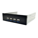 5.25 Inch Floppy Bay 4 Ports USB 2.0 Hub USB2.0 Front Panel Expansion Adapt