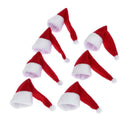 10pcs Santa Claus Hat Red Wine Soft Christmas Bottle Cover For Christmas