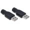 2Pcs USB female to 5.5mm x 2.1mm female DC power converter charger adapter.OZ