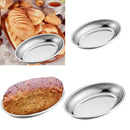 Stainless Steel Platter Serving Trays Rice Plate Serving Dish 31X22cm