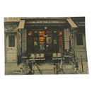 couple paris cafe kraft paper poster customer bedroom background wall stickers F