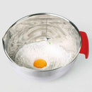 Silicone handle stainless steel non-slip scale mixing bowl salad bowl