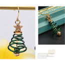 Women Girl Christmas Tree Star Spring Dangle Earrings Xmas Party Jewelry Deluxe
