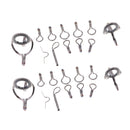 24pcs Fly Fishing Rod Guides Tip Repair Kit DIY Eye Rings Different Size
