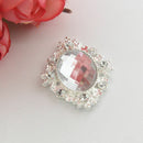 10pcs Oval Shape Acrylic Crystal Flatback Buttons for Jewelry Making 30mm