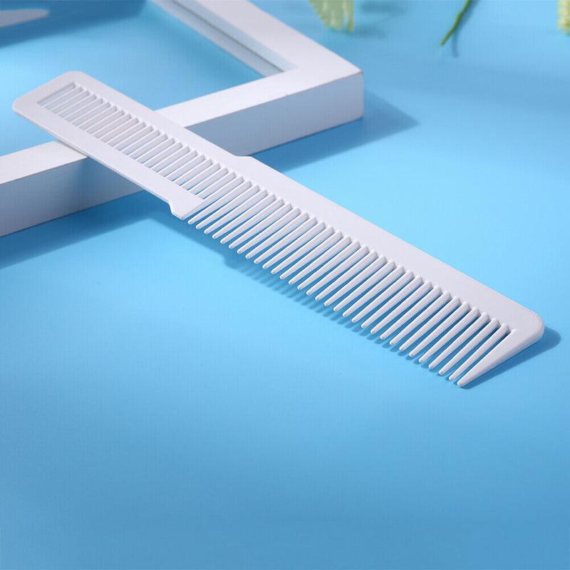 Hairdressing Carbon Anti-static Comb Wide Tooth Hair Clipper Comb (White) A