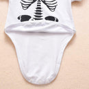 Summer Short Sleeve Baby Bone Print Romper O-neck Solid Jumpsuit (3-6M)