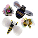 8Pcs Bee Dragonfly Sequins Rhinestones Beads Fabric Appliques Patches Brooch
