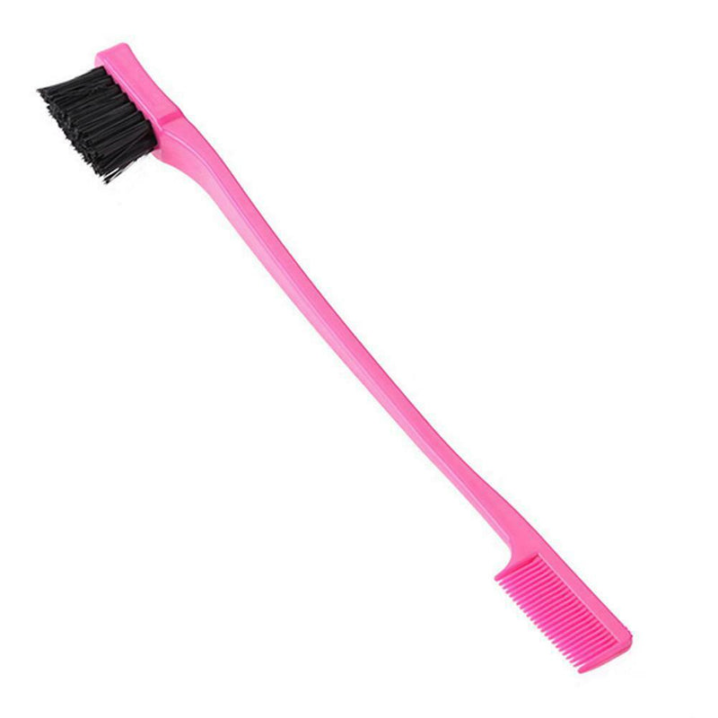 Double Side Hair Edge Brushes Hair Comb Beauty Hairdressing Tools (Pink) A