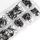 70Pcs Fishing Interlock Snap Barrel Swivels Rolling Solid Ring Multiple Size