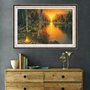 5D DIY Full Drill Diamond Painting Sunset Landscape Cross Stitch Embroidery