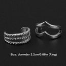 6pcs/set Retro Punk Leaf Animal Circle Earrings Studs Ear Clips for Women A