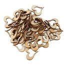 50x Wooden Heart Shaped Slice Discs for DIY Crafts Mini Ornament Wedding De L8Y7
