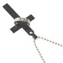 5X(Men's Stainless Steel Cross &Ring Chain Pendant Necklace Fashion Good G F8E5)