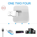 Wireless Micro USB 2.0 4-Port Distributor Multi Hub Splitter Power For Comp Q8N4