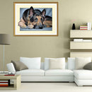 Dog Painting Embroidery DIY 5D Diamond Cross Stitch Kit for Bedroom Decor