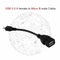 3pc Cell phones Micro USB B Male to USB 2.0 A Female OTG Adapter Converter Cable