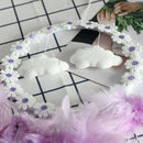 LED Flower Cloud Feather Dreamcatcher String Light Decorative Lamp (Purple) A
