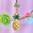 Crystal Rhinestone Pineapple Navel Belly Button Ring Bar Body Piercing Jewelr Gw