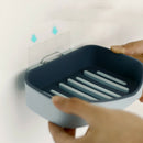 Wall Mounted Self Adhesive Soap Sponge Dish No Drilling Storage Box Rack Sh