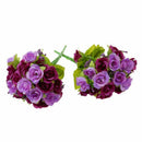 2PCS 40 Artificial Roses Flowers Bouquet Purple young bride
