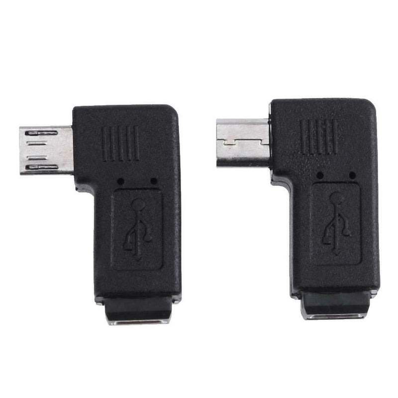 2pcs 90 Degree Mini USB Female to Micro USB Male Adapter Connector