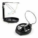 2 Pcs Cup Holder Black Multi-Function Fan With Air Outlet Foldable