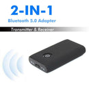 1 Wireless BT 5.0 Transmitter Receiver A2DP 3.5mm Audio Jack Aux Adapter