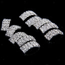 10x Buckles Ribbon Sliders Rhinestone Wedding Invitation Decor Arched Shape