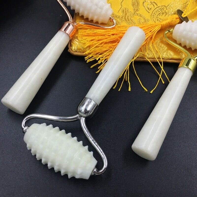 Random 3 Colour Jade Stone Needle Derma Face Arms Neck Massage Roller Ancie Q9D8