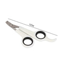 Pet Nail Toe Clipper Scissors Stainless Steel Dog Claw Cutter(White Black) A