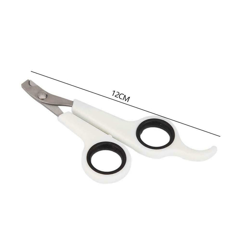 Pet Nail Toe Clipper Scissors Stainless Steel Dog Claw Cutter(White Black) A