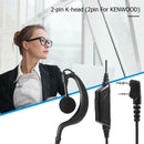 2Pin Earpiece Earphone Headset PTT Mic K Type for TC368 TC370 Baofeng UV5R
