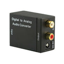 Digital Optical Coaxial Toslink to Analog RCA L/R Audio Converter Adapter Cables