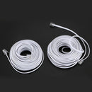 40Ft 12M RJ11 6P2C Telephone Phone Modem Cord Cable White 2pcs O5R6