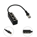 RJ45 Y Splitter Adapter 1 to3 Port Cable For CAT 5/CAT Ethernet Socket LAN H3P4