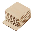 10x Unfinished Square Wood Base Wooden Plaque Cutout Kids DIY Painting Board