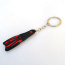 Novelty Mini Dive Fins Flippers Key Chain Holder Keyring Keychain  Red