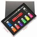 10Pcs/Set Invisible Fluorescence Bottled Dip Signature Ink W/ Glass Writing Pen
