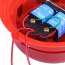 AC 220V 100mm 4 inch Dia Schools Fire Alarm Round Shape Electric Bell Red R8T1