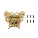 Retro Alloy Butterfly Latch Catch Wooden Jewelry Box Case Hasp Lock Top